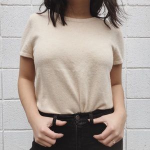 J.CREW WOOL BLEND SHORT SLEEVE TEE